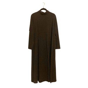 Travelsmith Mock Turtleneck Empire waist Black Dress Petite Large